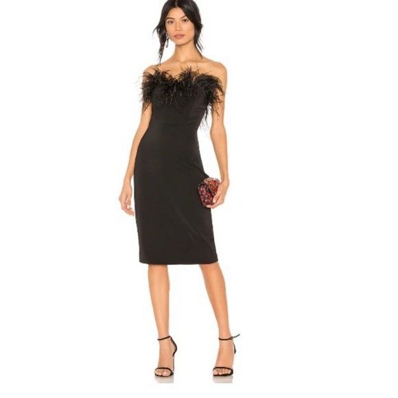LPA Dresses & Skirts - LPA ostrich feather dress